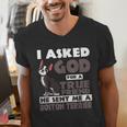 Boston Terrier American Gentleman Non-Sporting Dog Lover Men's V-Neck T-Shirt, American Boston Terrier Shirts, funny gift