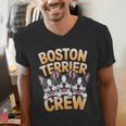Boston Terrier Crew Cartoon For Dog Owner Pet Boston Terrier Men's V-Neck T-Shirt, funny gift