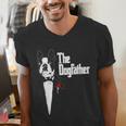 Boston Terrier Dad The DogFather Shirt Boston Terrier Men's V-Neck T-Shirt, Boston Terrier Dad Shirts, funny gift