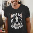Boston Terrier Dad Father’s Day Dog Dad Men’s Men's V-Neck T-Shirt, Boston Terrier Dad Shirts, funny gift