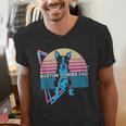 Boston Terrier Dad Retro Men's V-Neck T-Shirt, Boston Terrier Dad Shirts, funny gift