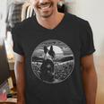 Boston Terrier Dog Nature Scene Graphic Art Men Women Girls Kids Men's V-Neck T-Shirt, funny gift