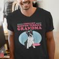 Boston Terrier Grandma Bostie Dog Owner Boston Terrier Men Women Men's V-Neck T-Shirt, funny gift