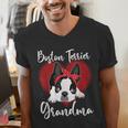 Boston Terrier Grandma Dog Owner Boston Terrier For Men Women Men's V-Neck T-Shirt, funny gift