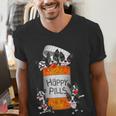 Boston Terrier Happy Pills T-Shirt Men's V-Neck T-Shirt, funny gift