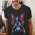 Boston Terrier Lovers Gaming Headphones Boston Terrier Men's V-Neck T-Shirt, funny gift