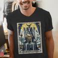 Boston Terrier Tarot Card Dog Men's V-Neck T-Shirt, Boston Terrier Tarot Shirts, funny gift