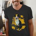 Boston Terrier s Mid-Century Modern Art s Street Grunge Men's V-Neck T-Shirt, funny gift
