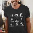 Boston Terriers Yoga Men's V-Neck T-Shirt, funny gift