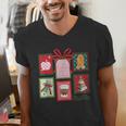 Christmas Teacher Stamps Men&#x27;s V-Neck T-Shirt, funny gift