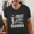 Coolest Boston Terrier Grandma Dog Men's V-Neck T-Shirt, funny gift