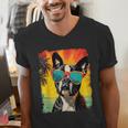 Dog Boston Terrier Hawaiian Men's V-Neck T-Shirt, funny gift