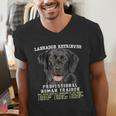 Labrador Retriever Lab Professional Human Trainer Men's V-Neck T-Shirt, funny gift