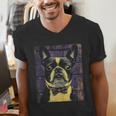 Vintage Boston Terrier Dog Men's V-Neck T-Shirt, funny gift