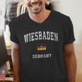 Wiesbaden Germany Vintage Athletic Sports Men's V-Neck T-Shirt, funny gift