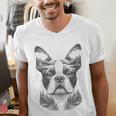 Boston Terrier Dog Bostie Nature Memorial Idea Men Women Men's V-Neck T-Shirt, funny gift
