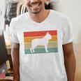 Boston Terrier Dog Lover Retro Vintage Cool For Dog Owner Men's V-Neck T-Shirt, funny gift