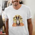 Boston Terrier Halloween Dog Lover Pumpkin Costume Men's V-Neck T-Shirt, Boston Terrier Halloween Shirts, funny gift