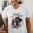 Boston Terrier Shirt I Didn't Fart My Butt Blew You A Kiss Men's V-Neck T-Shirt, funny gift
