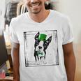 Cool Saint Patrick's Boston Terrier T Shirt For Dogs Lovers Men's V-Neck T-Shirt, funny gift