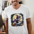 Cute Boston Terrier Halloween Costume Dog Lover Women Girls Men's V-Neck T-Shirt, Boston Terrier Halloween Shirts, funny gift