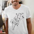 Dandelion Boston Terrier Flower Floral Bostie Tree Men's V-Neck T-Shirt, funny gift