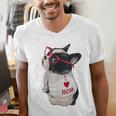 Girls I Heart Mom Love Mama Boston Terrier Dog Lover Men's V-Neck T-Shirt, Boston Terrier Mom Shirts, funny gift