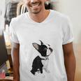 Love NOPE Boston Terrier Dog Lover Men's V-Neck T-Shirt, funny gift
