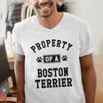 Property Of Boston Terrier Boston Terrier Shirt Men's V-Neck T-Shirt, funny gift