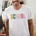 School Psychologist Rainbow Psychology Teacher Men&#x27;s V-Neck T-Shirt, funny gift