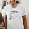 Sometimes I Go Off On a Tangent Math Teacher T Shirts Men Women Girls Kids Men&#x27;s V-Neck T-Shirt, funny gift