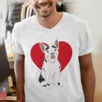 Valentine's Day Boston Terrier Lover Men's V-Neck T-Shirt, funny gift
