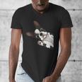 Boston Terrier Bostie Dog Kids Boys Girls Men's V-Neck T-Shirt, funny design