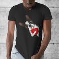 Boston Terrier Bostie Dog Kids Women Girls Men's V-Neck T-Shirt, funny design
