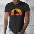 Boston Terrier Bostie Sunset Retro Dog Pet Mom Dad Men's V-Neck T-Shirt, Couple Gifts, Mom Gifts, Boston Terrier Dad Gifts, Boston Terrier Mom Gifts, funny design
