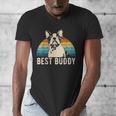 Boston Terrier Boston-Bulldog Men's V-Neck T-Shirt, funny design