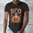 Boston Terrier Costume On Pumpkin Halloween Boston Terrier Men's V-Neck T-Shirt, Boston Terrier Halloween Gifts, funny design
