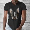 Boston Terrier Cute Puppy Face Dog Lover Pet Owner Men's V-Neck T-Shirt, funny design