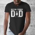 Boston Terrier Dad Of A Bostie Dad Bostie Father Men's V-Neck T-Shirt, Couple Gifts, Boston Terrier Dad Gifts, funny design