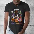 Boston Terrier Dog Christmas Happy Hallothankmas Halloween For Men Women Kids Men's V-Neck T-Shirt, Boston Terrier Christmas Gifts, Boston Terrier Halloween Gifts, funny design