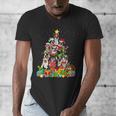 Boston Terrier Dog Christmas Tree Lights Xmas Pajama For Men Women Kids Men's V-Neck T-Shirt, Boston Terrier Christmas Gifts, funny design