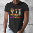 Boston Terrier Dog Halloween Christmas Hallothanksmas Men Women Kids Men's V-Neck T-Shirt, Boston Terrier Christmas Gifts, Boston Terrier Halloween Gifts, funny design