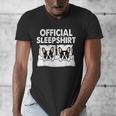 Boston Terrier Dog Official Sleep Pajamas Nightgown Men's V-Neck T-Shirt, funny design