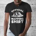 Boston Terrier Dog Official Sleeping Shirt Men Women Kids Men's V-Neck T-Shirt, funny design