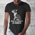 Boston Terrier Dog Owner Grandma Men's V-Neck T-Shirt, funny design