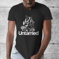 Boston Terrier Dog Untamed For Men Women Men's V-Neck T-Shirt, funny design