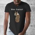Boston Terrier Who Farted Men's V-Neck T-Shirt, funny design