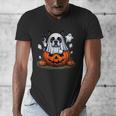 Boston Terrier Ghost Boo Halloween Kids Men's V-Neck T-Shirt, Boston Terrier Ghost Gifts, Boston Terrier Halloween Gifts, funny design