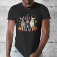 Boston Terrier Halloween Costume Mummy Witch Ghost Dog Lover For Men Women Kids Men's V-Neck T-Shirt, Boston Terrier Ghost Gifts, Boston Terrier Halloween Gifts, funny design