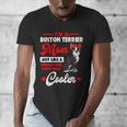 Boston Terrier Mom American Gentleman Dog Mother's Day Men's V-Neck T-Shirt, Couple Gifts, Mom Gifts, Boston Terrier Mom Gifts, American Boston Terrier Gifts, funny design